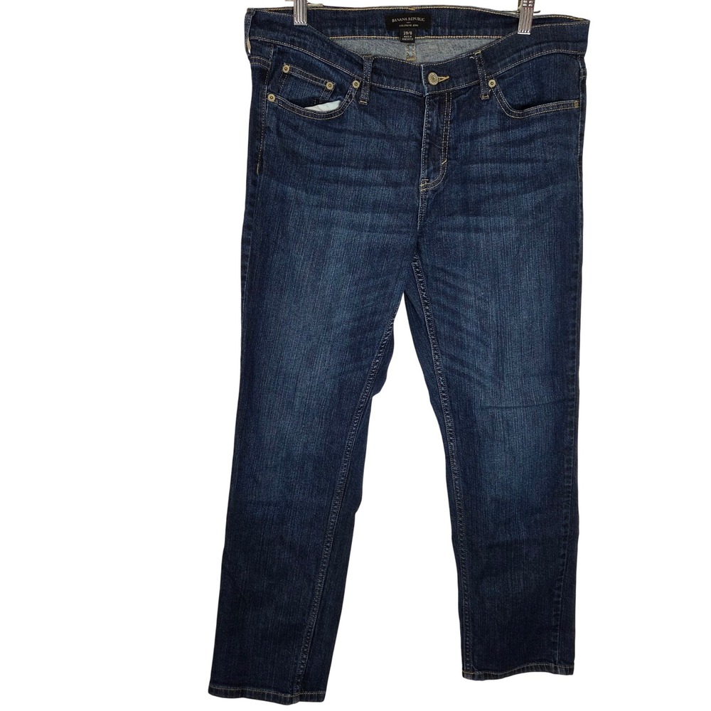 Banana Republic Girlfriend Jeans Womens 29 Relaxed Mid Rise Medium Wash